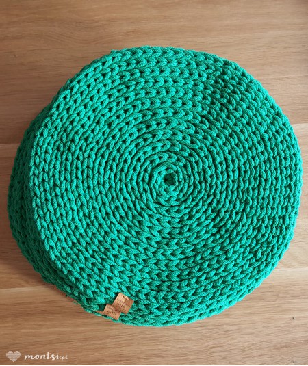 Titi podkładka na stół ze sznurka ręcznie robiona - kolor zielona trawka