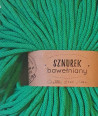Sznurek bawełniany 5 mm zielony trawka do rękodzieła