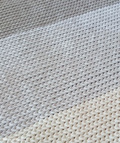 Lami dywan w paski ze sznurka 60 x 105 cm ręcznie robiony trzy kolory