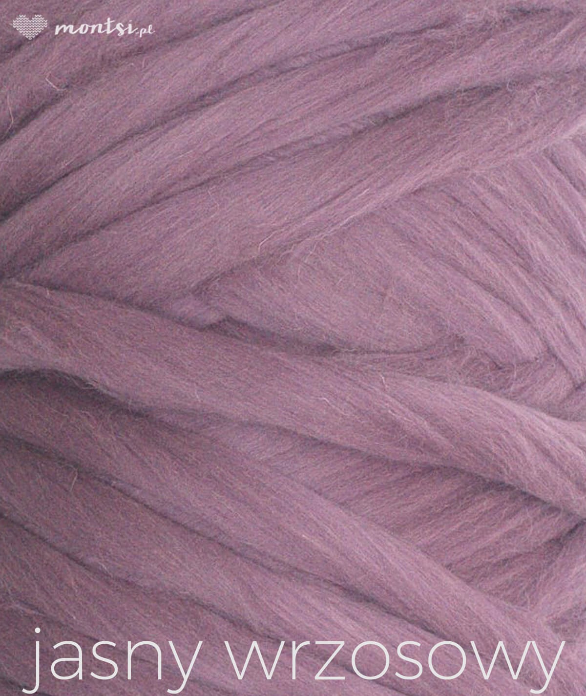 MrBulky koc z wełny czesankowej - kolor jasny wrzosowy